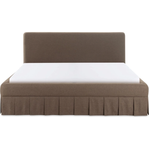 Maren Queen Bed in in Brown Fabric